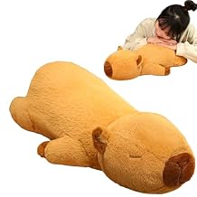 GOOC 24 Inch Fluffy Capybara Plush Pillow Stuffed Animal Capybara Hugging Pillow Soft Plushies Toy for Home Decor Gift for Kids or Lover in Birthday Valentine...