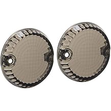 NTHREEAUTO 2.87 Inch Smoked Turn Signal Lens Cover Compatible with Kawasaki Vulcan, W650, Zephyr, Eliminator