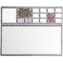 14x11 inch Large Bead Tray for Jewelry Making Felt Mat, Rectangle Felt Beading Mat Design Bead Boards with Centimeter Alphabetic Scale for DIY Art Crafts Jewelry Making Beading Supplies
