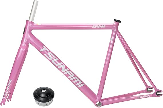 700C Fixed Gear Bike Frameset 49/52/55/58CM C Brake Aluminum Alloy Racing Track Bike Frame Quick Release 100/120mm Bike Frame with Fork