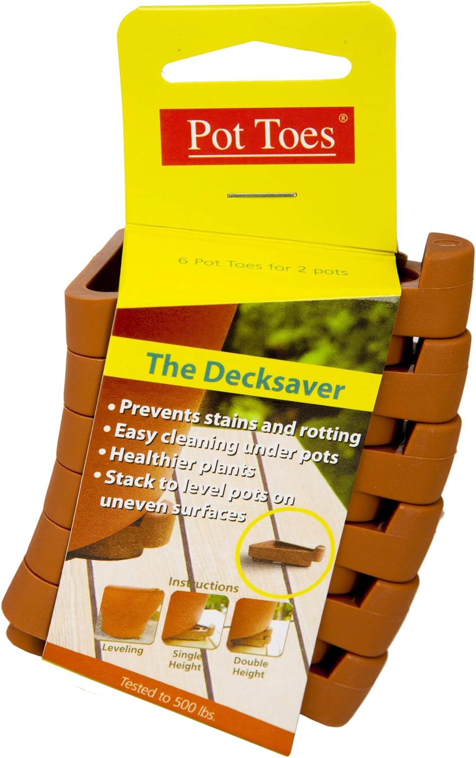 Bosmere Pot Toes, Black (Pack of 6)